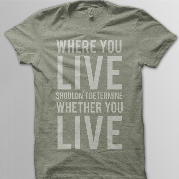 Feed Just One Tops - Gray Charity Graphic Tee